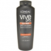 Loreal Paris Vive Pro for Men 2-in-1 Daily Thickening Shampoo and Conditioner, Fine/thinning Hair, 13-fluid Ounce (Pack of 10)