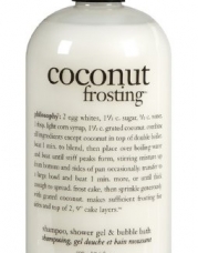Philosophy Coconut Frosting Shampoo/Shower Gel/Bubble Bath, 16 Ounces